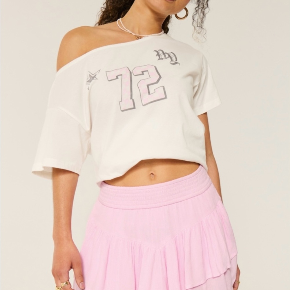 Pink Ruffled Mini Skort - Picture 2 of 5